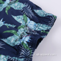 Short de plage masculin bleu de maillot de bain par sublimation personnalisé